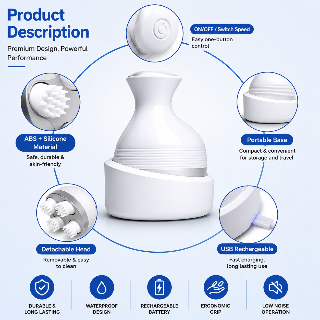 Electric Scalp Hair Growth Massager
